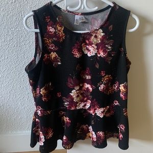 Floral Peplum Top